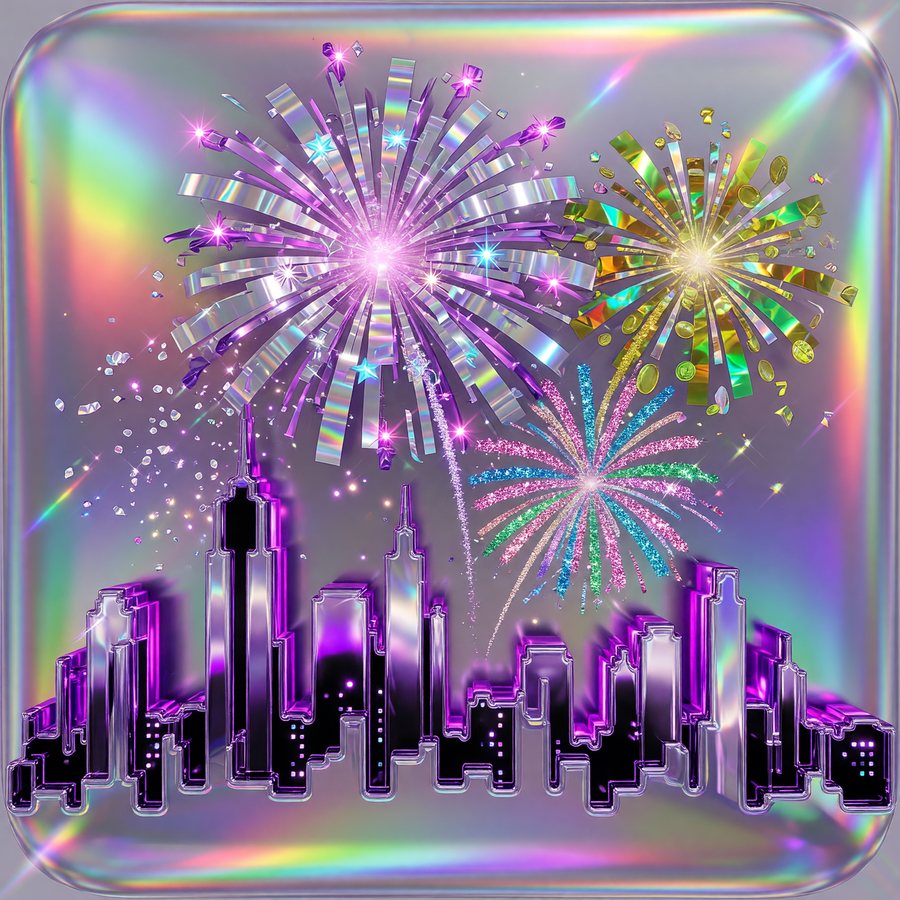Fireworks Night — Celebration themed free-to-play slot game art